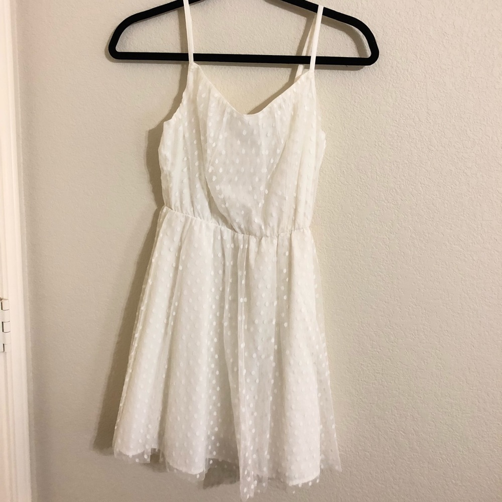 H&M white polka dot dress sz: 4